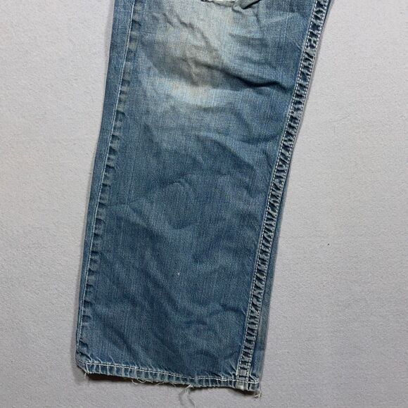 BKE Buckle Jeans Men 34R Tyler Straight Leg Destroyed Distressed Stretch‎ Denim - Picture 7 of 15